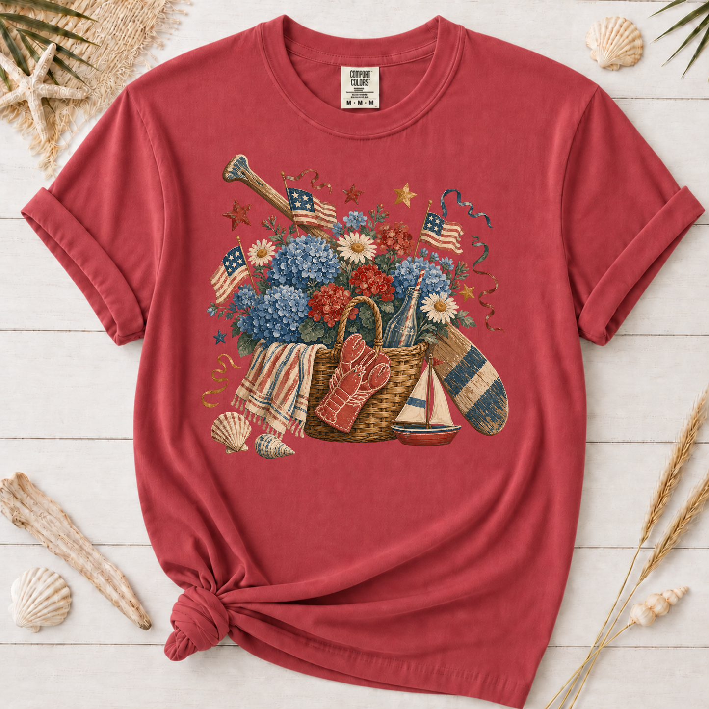 Coastal Americana Basket Graphic Tee