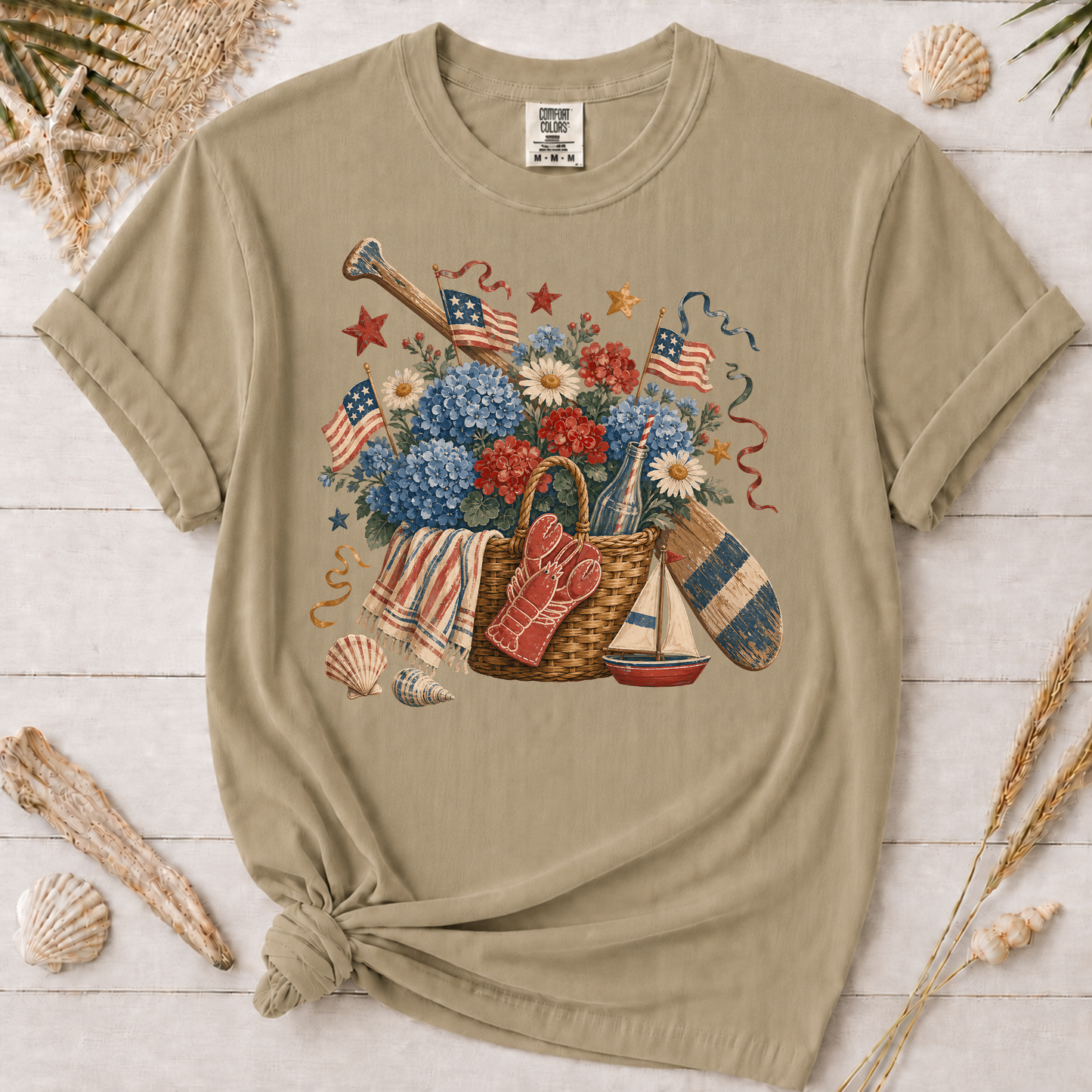 Coastal Americana Basket Graphic Tee