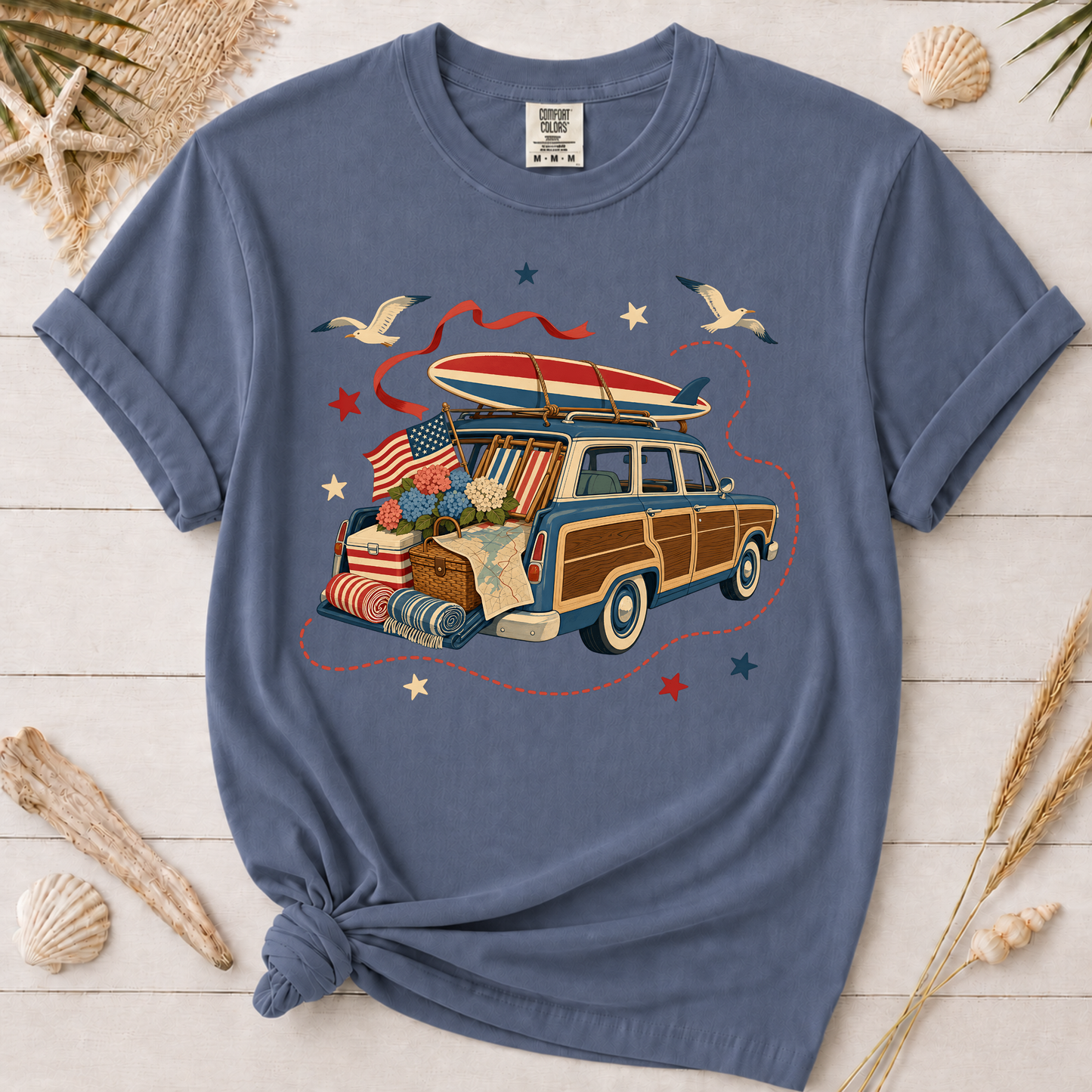 Coastal Road Trip Station Wagon Graphic Tee