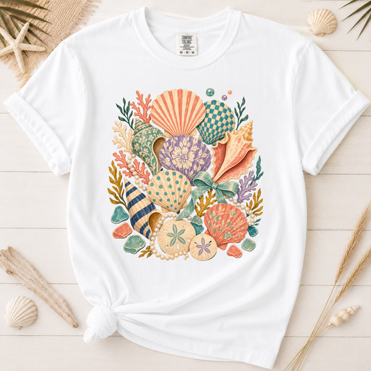 Luxe Coastal Shell Graphic Tee