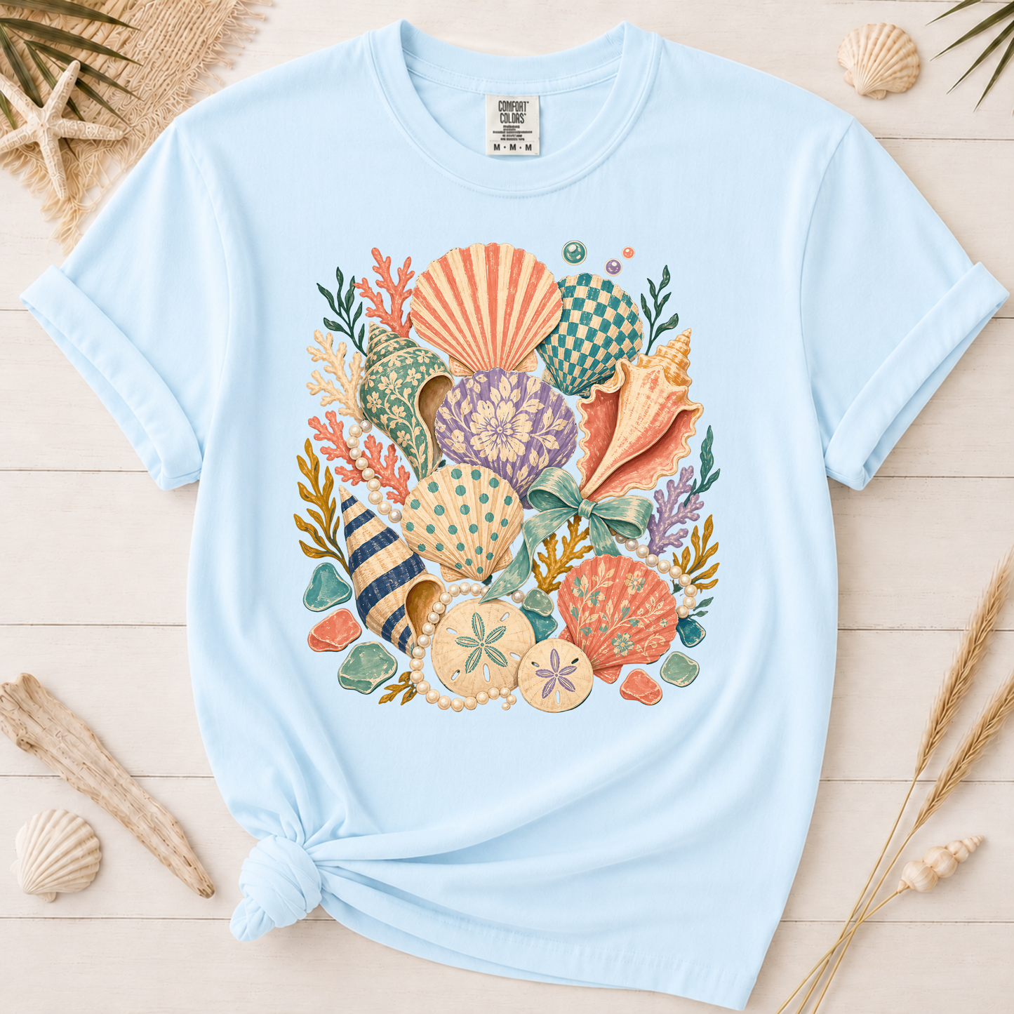 Luxe Coastal Shell Graphic Tee