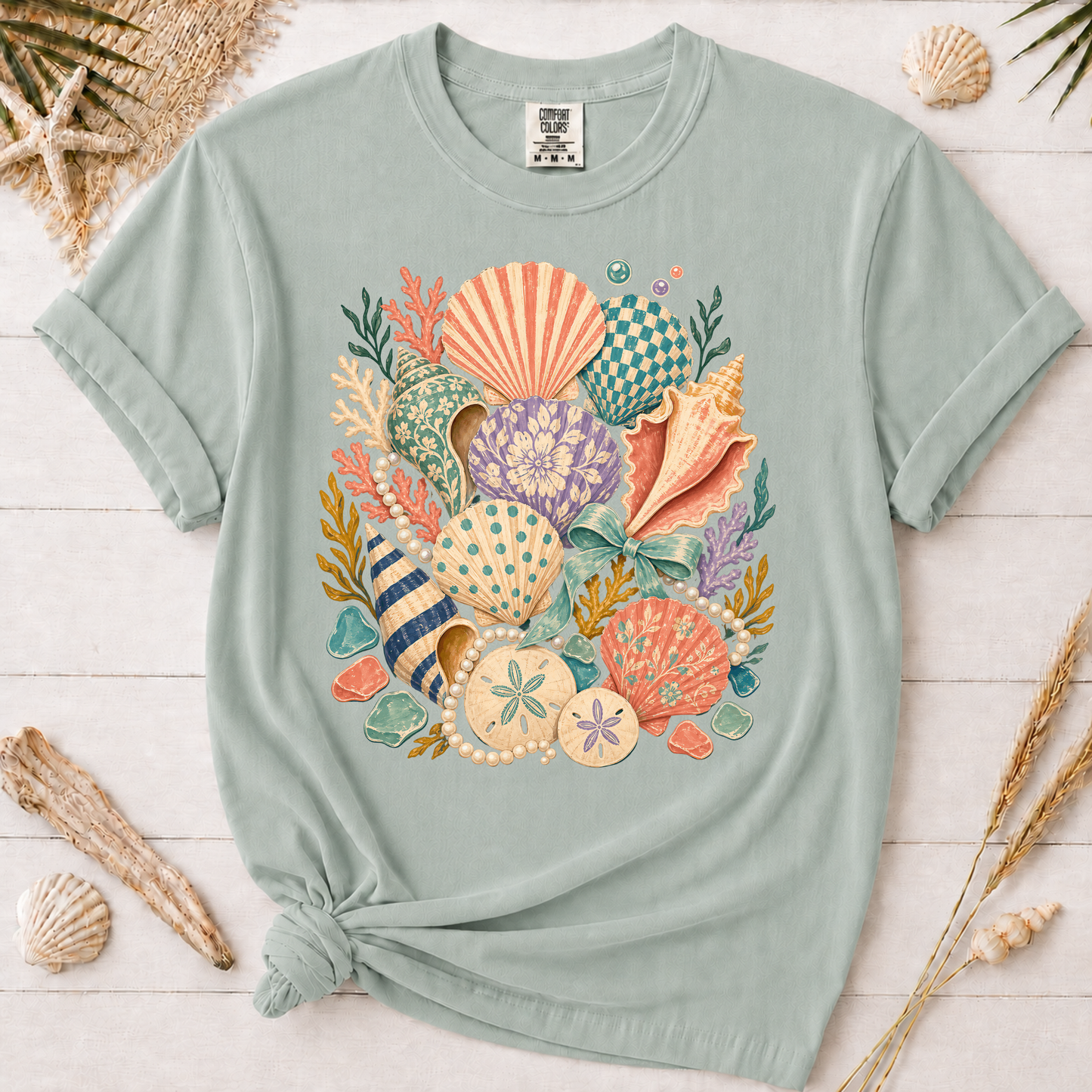 Luxe Coastal Shell Graphic Tee