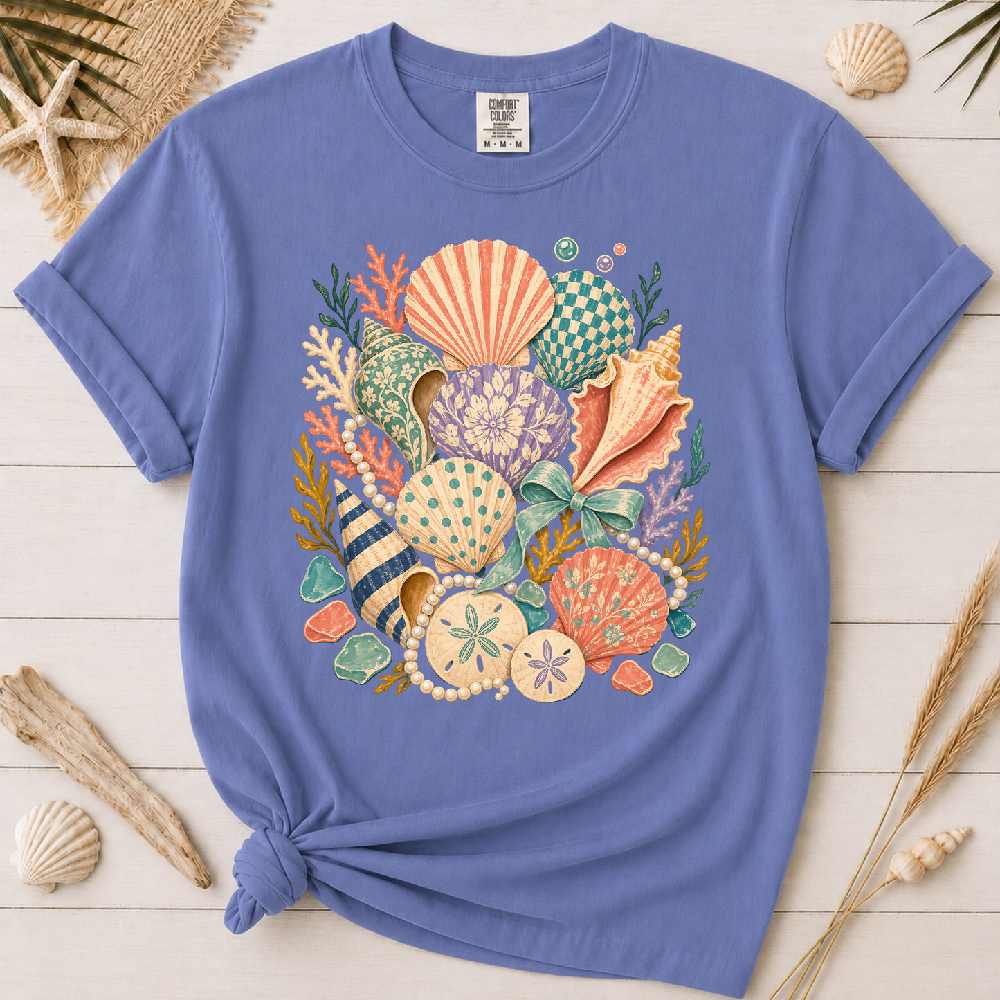 Luxe Coastal Shell Graphic Tee