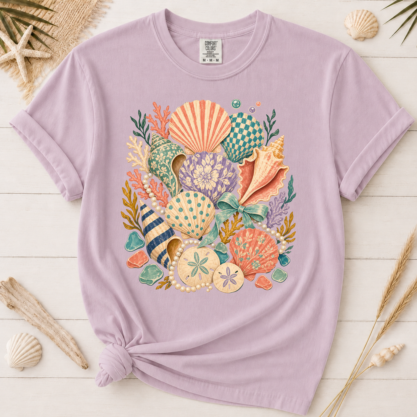 Luxe Coastal Shell Graphic Tee