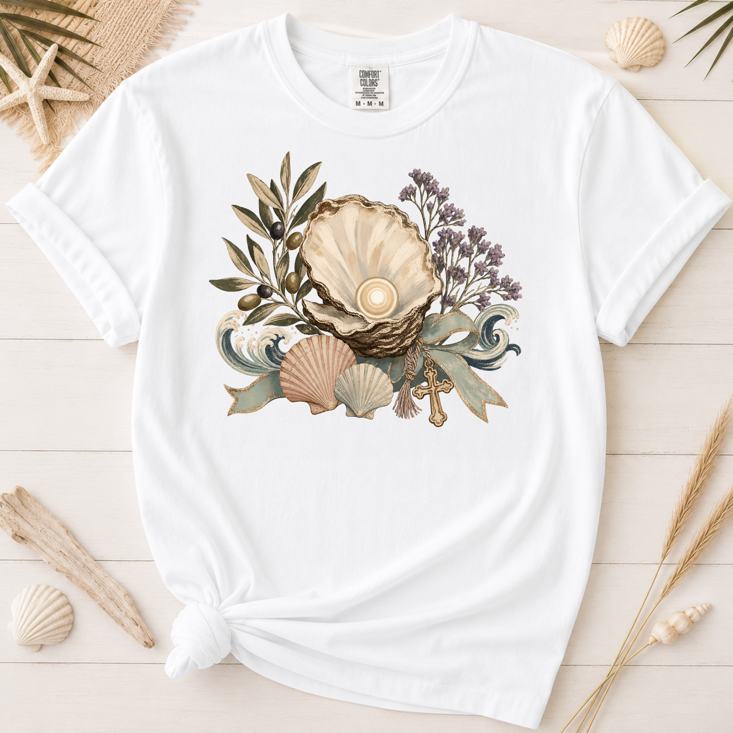 Coastal Faith Oyster Shell Graphic Tee