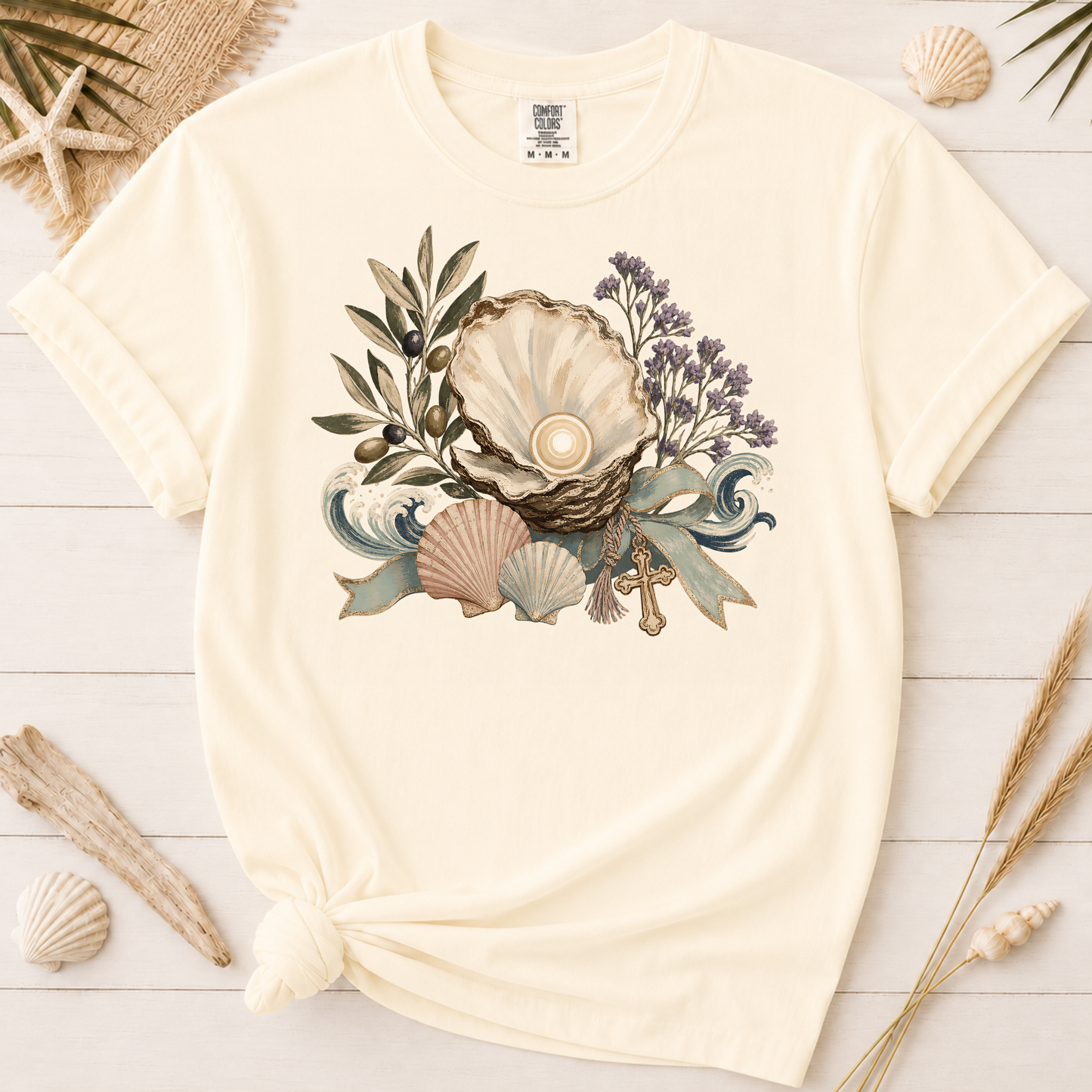 Coastal Faith Oyster Shell Graphic Tee