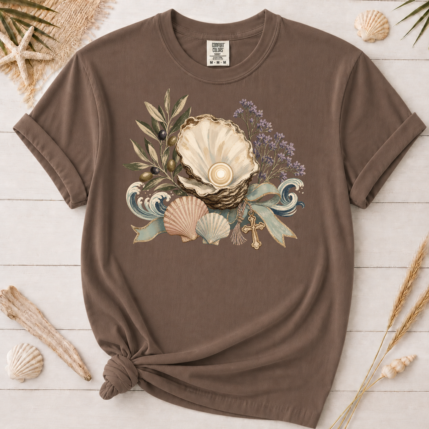Coastal Faith Oyster Shell Graphic Tee