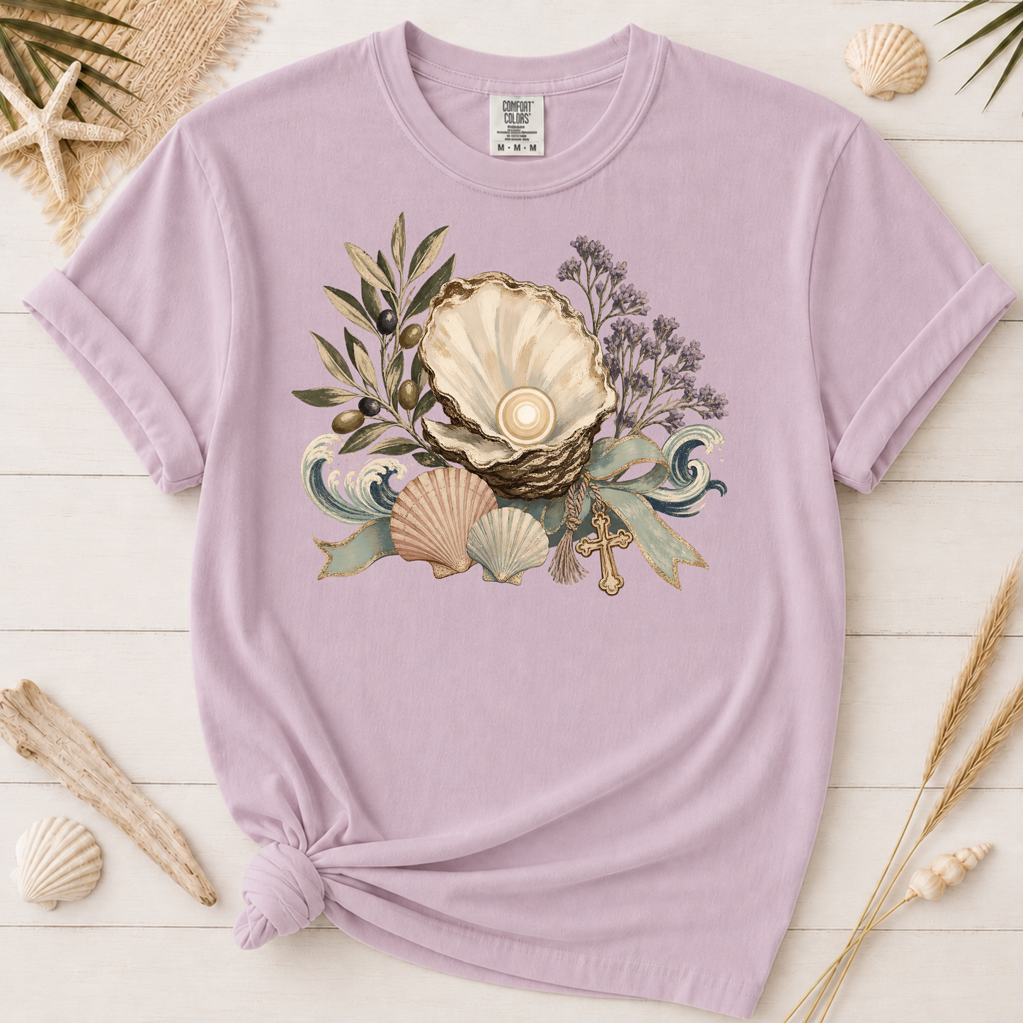Coastal Faith Oyster Shell Graphic Tee