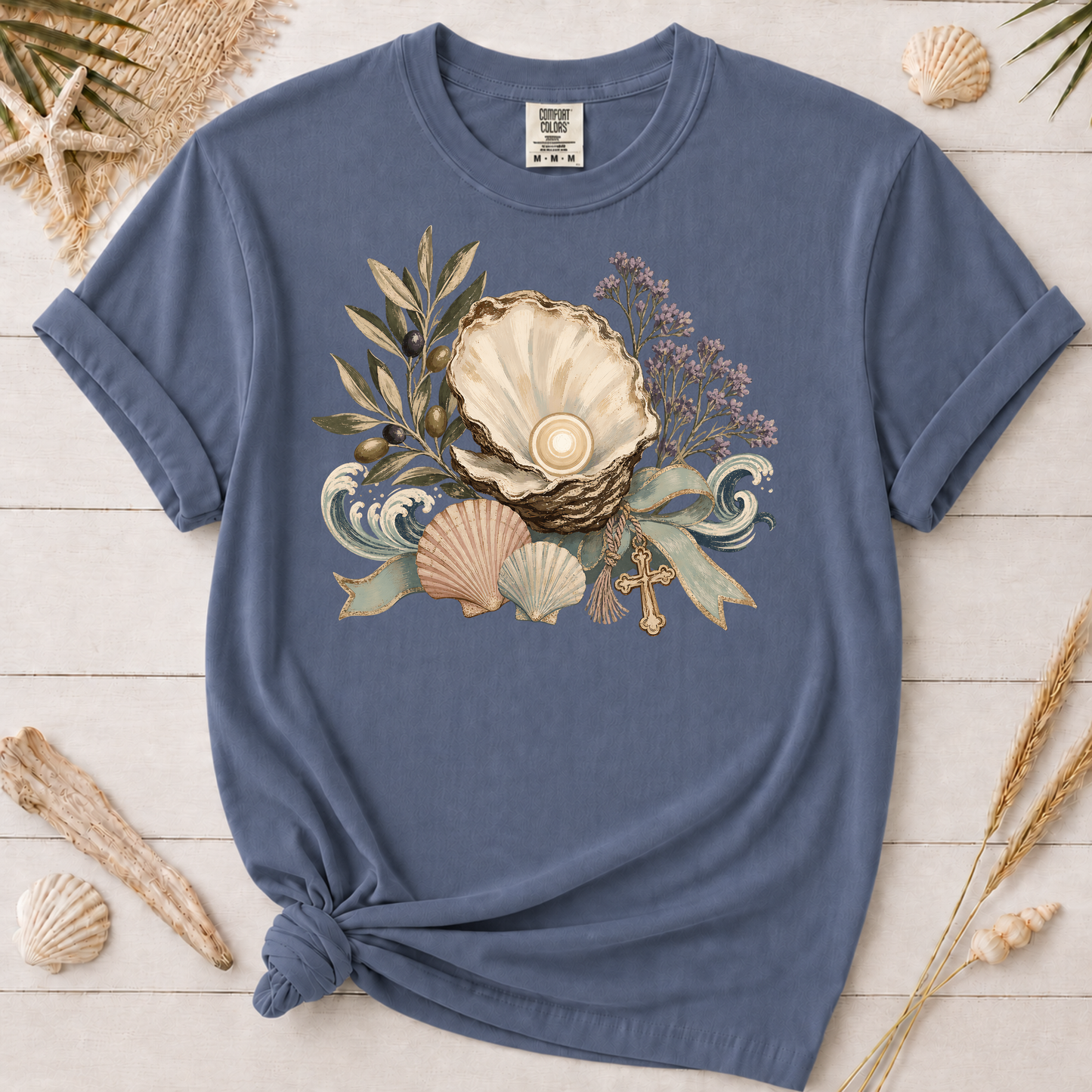 Coastal Faith Oyster Shell Graphic Tee