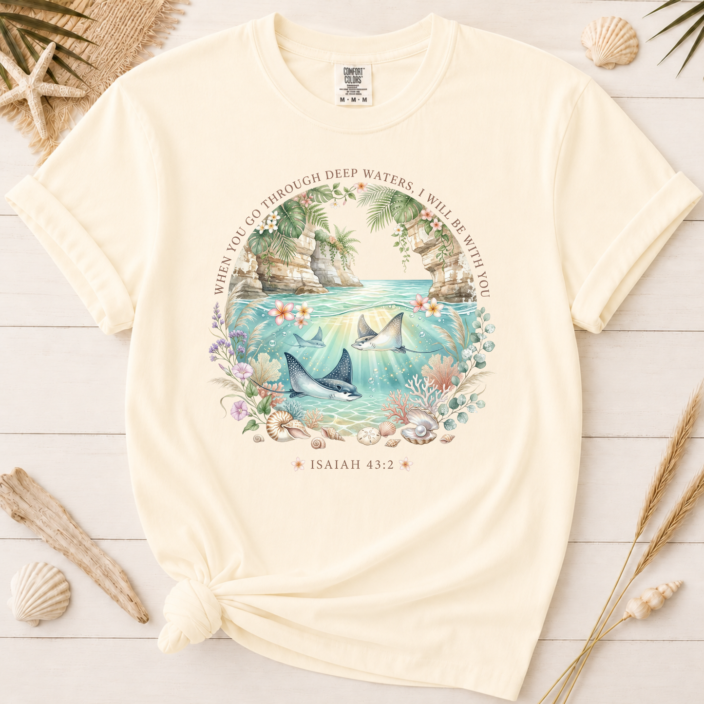 When You Go Through Deep Waters Graphic Tee