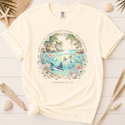 When You Go Through Deep Waters Graphic Tee