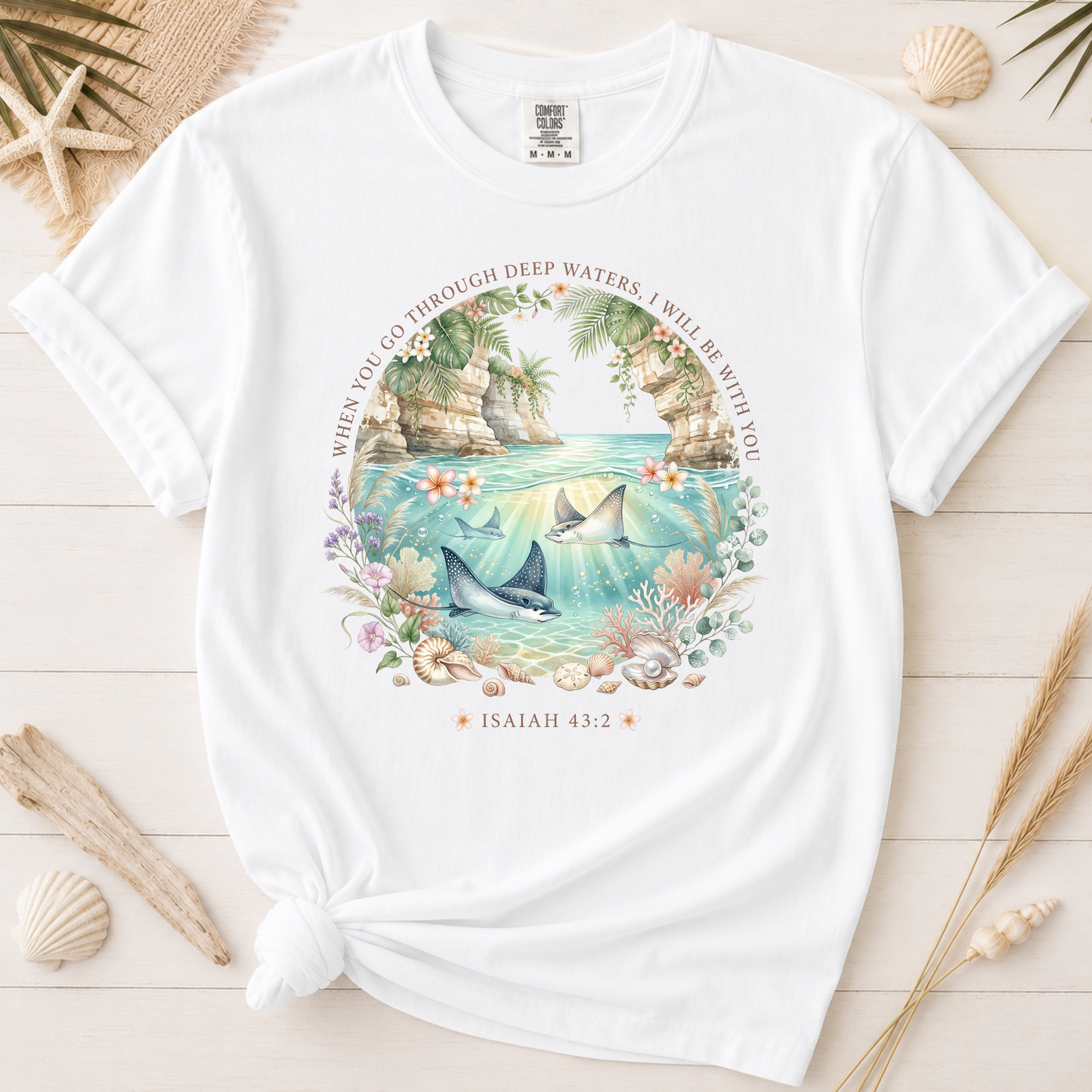 When You Go Through Deep Waters Graphic Tee
