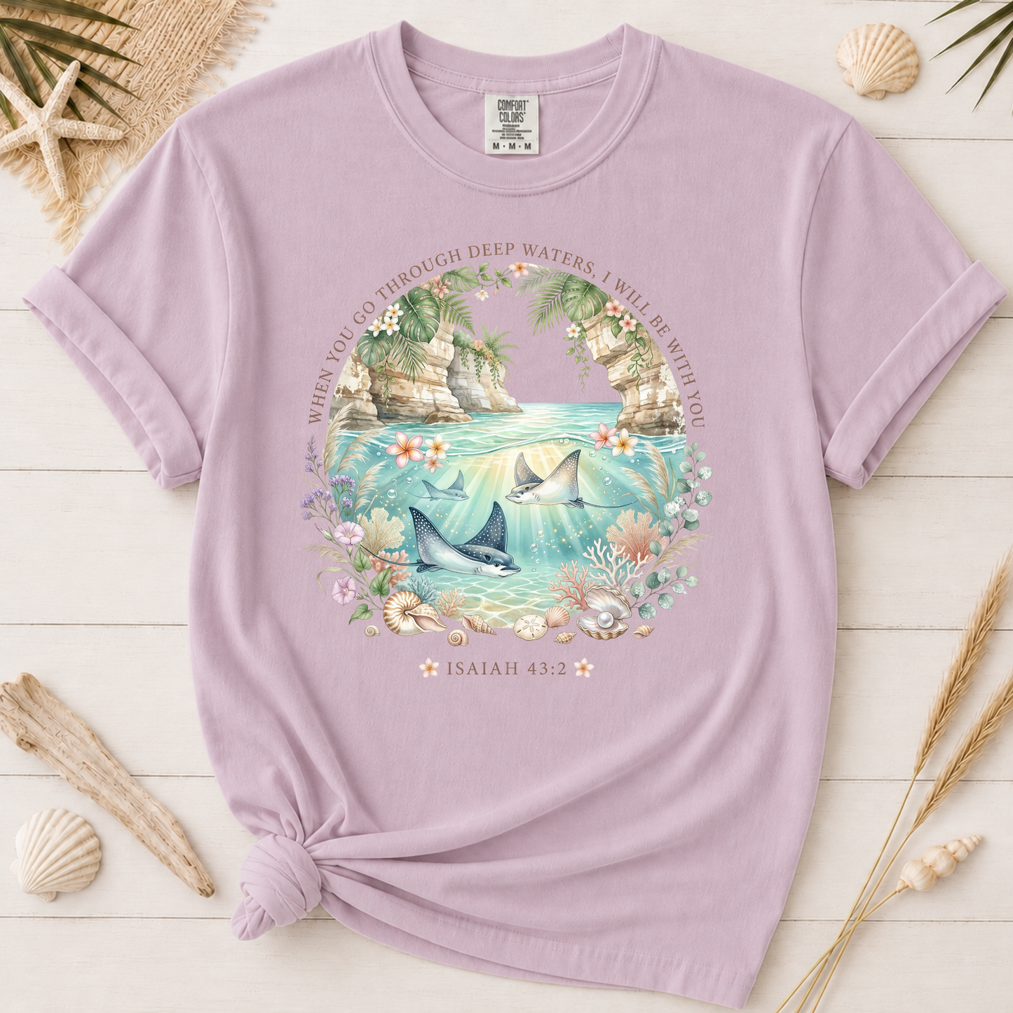 When You Go Through Deep Waters Graphic Tee