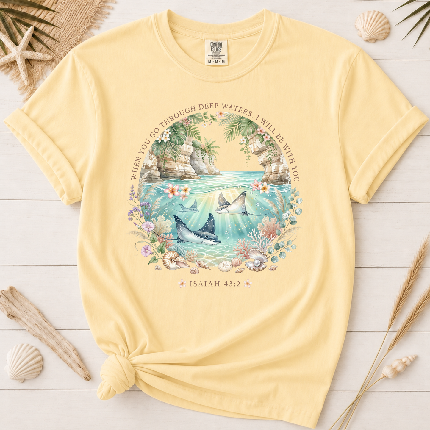 When You Go Through Deep Waters Graphic Tee