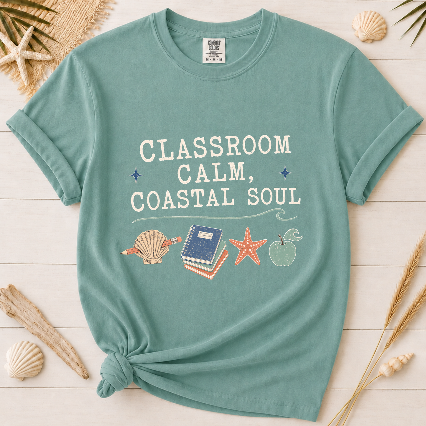 Minimal Coastal Soul Teacher Appreciation Graphic Tee