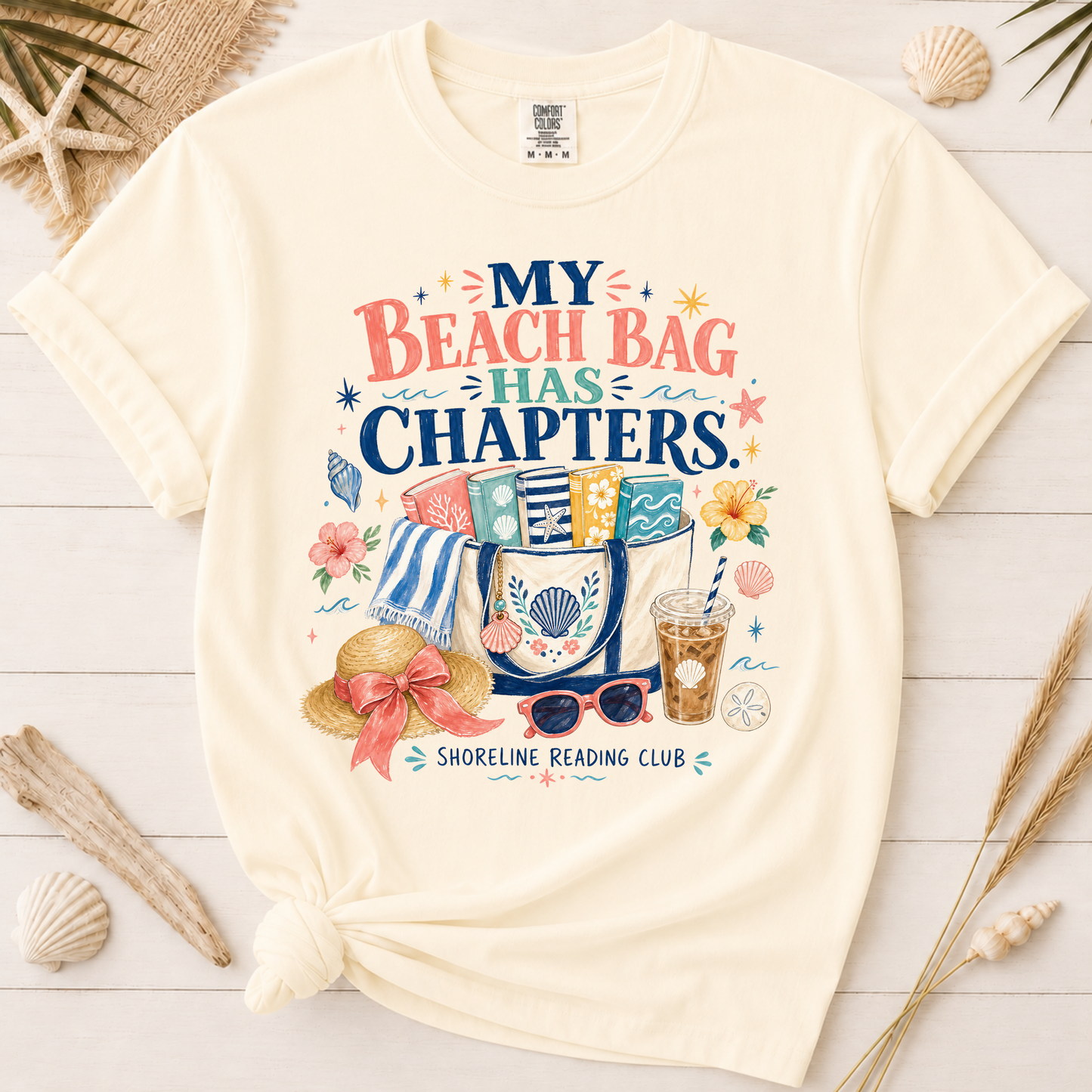My Beach Bag Has Chapters Bookish Vacation Graphic Tee