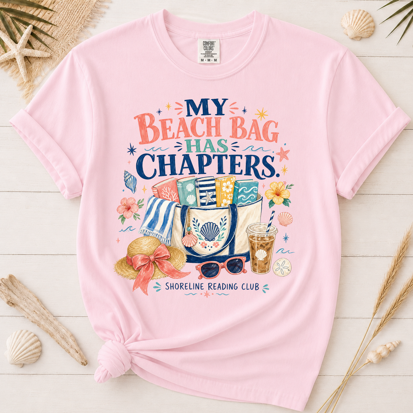 My Beach Bag Has Chapters Bookish Vacation Graphic Tee