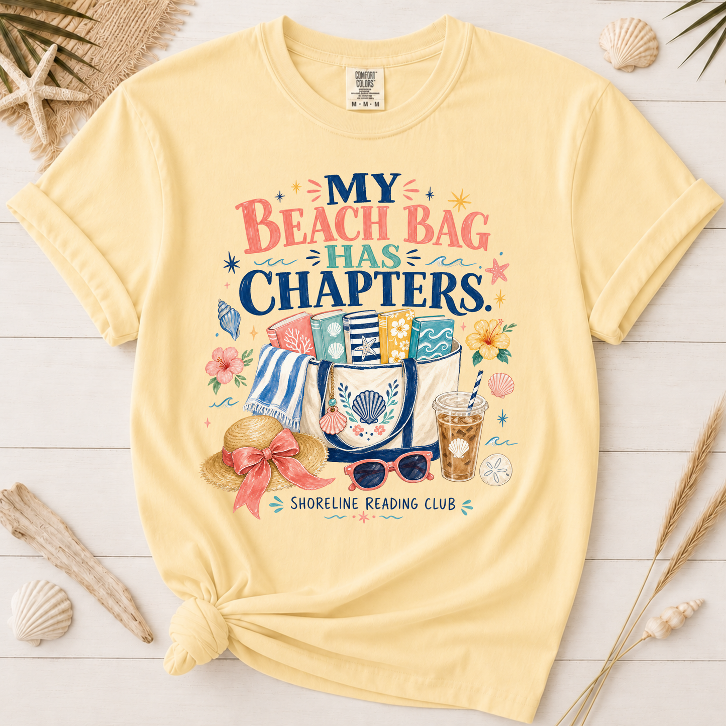 My Beach Bag Has Chapters Bookish Vacation Graphic Tee