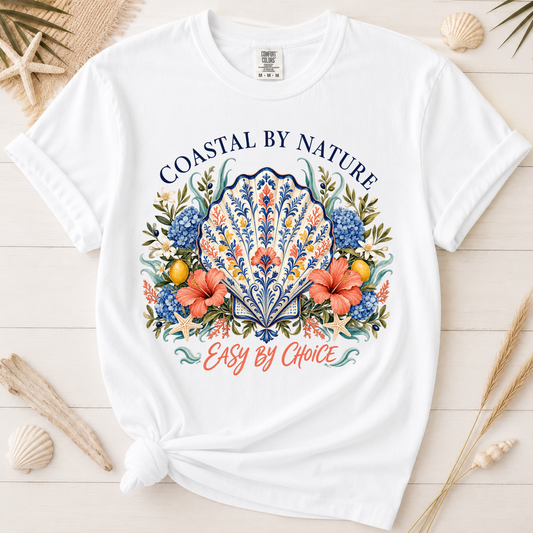 Coastal by Nature Easy by Choice Seashell Graphic Tee