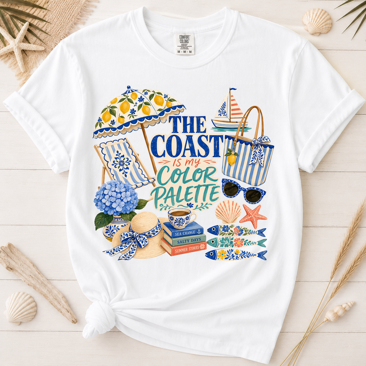 The Coast Is My Color Palette Italian Summer Graphic Tee