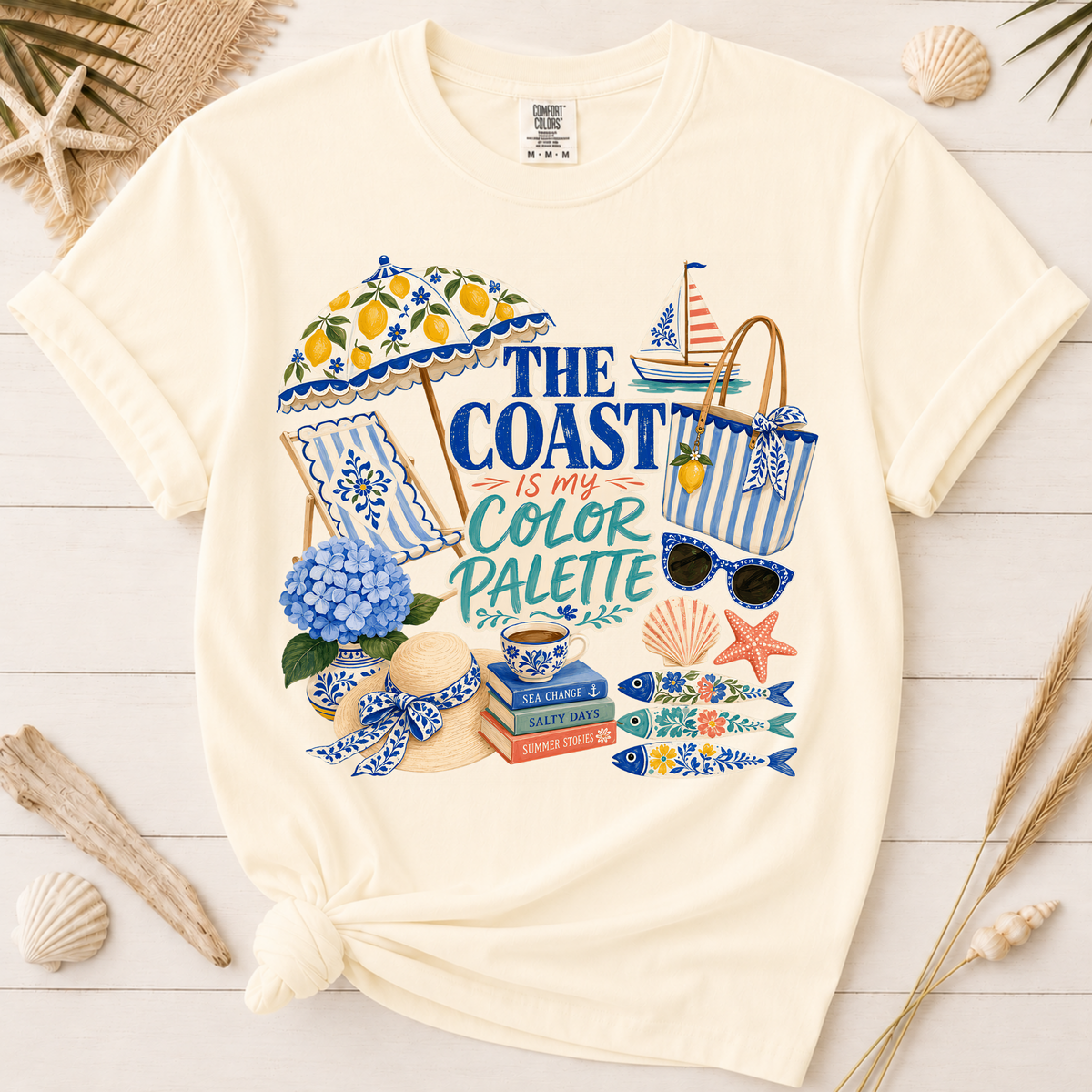 The Coast Is My Color Palette Italian Summer Graphic Tee