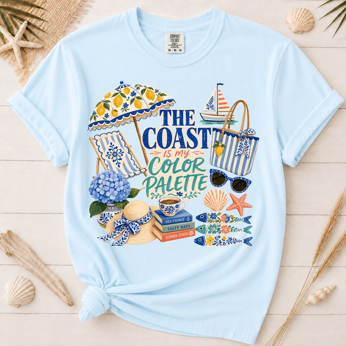 The Coast Is My Color Palette Italian Summer Graphic Tee