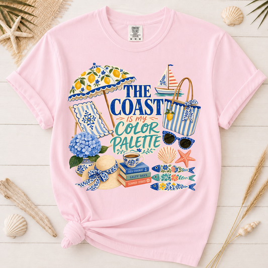 The Coast Is My Color Palette Italian Summer Graphic Tee