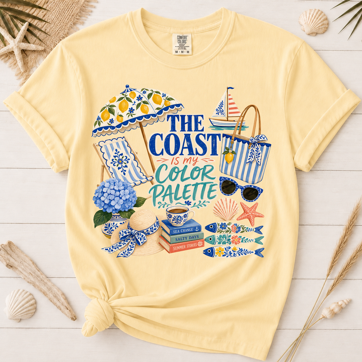 The Coast Is My Color Palette Italian Summer Graphic Tee