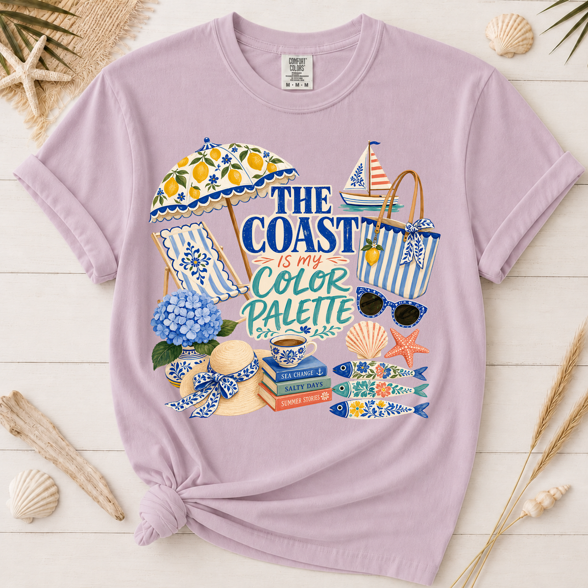 The Coast Is My Color Palette Italian Summer Graphic Tee