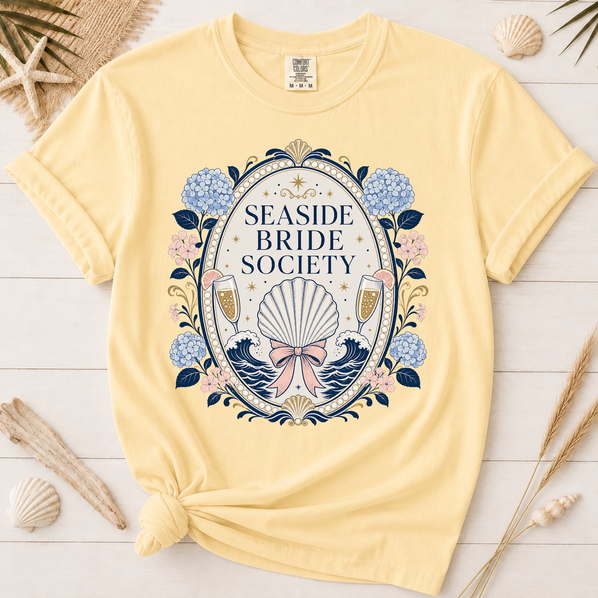 Seaside Bride Society Bachelorette Graphic Tee