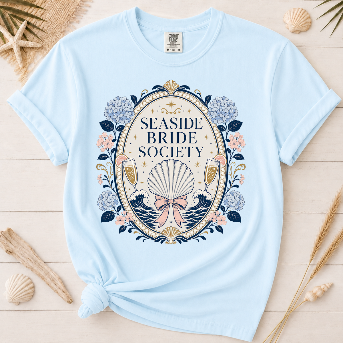 Seaside Bride Society Bachelorette Graphic Tee