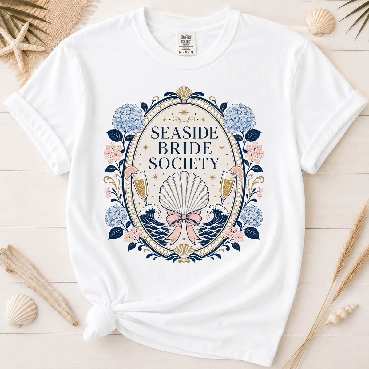Seaside Bride Society Bachelorette Graphic Tee