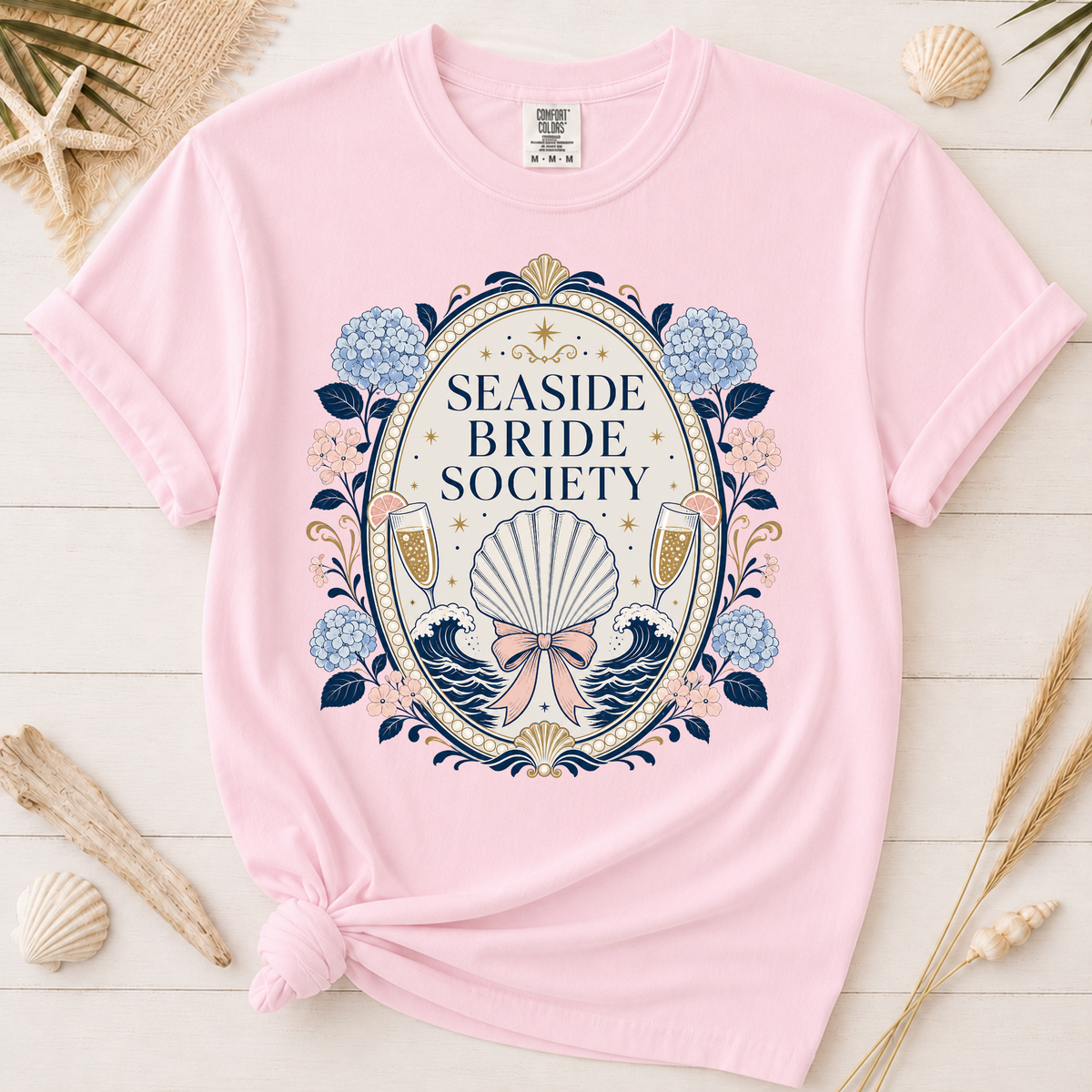 Seaside Bride Society Bachelorette Graphic Tee