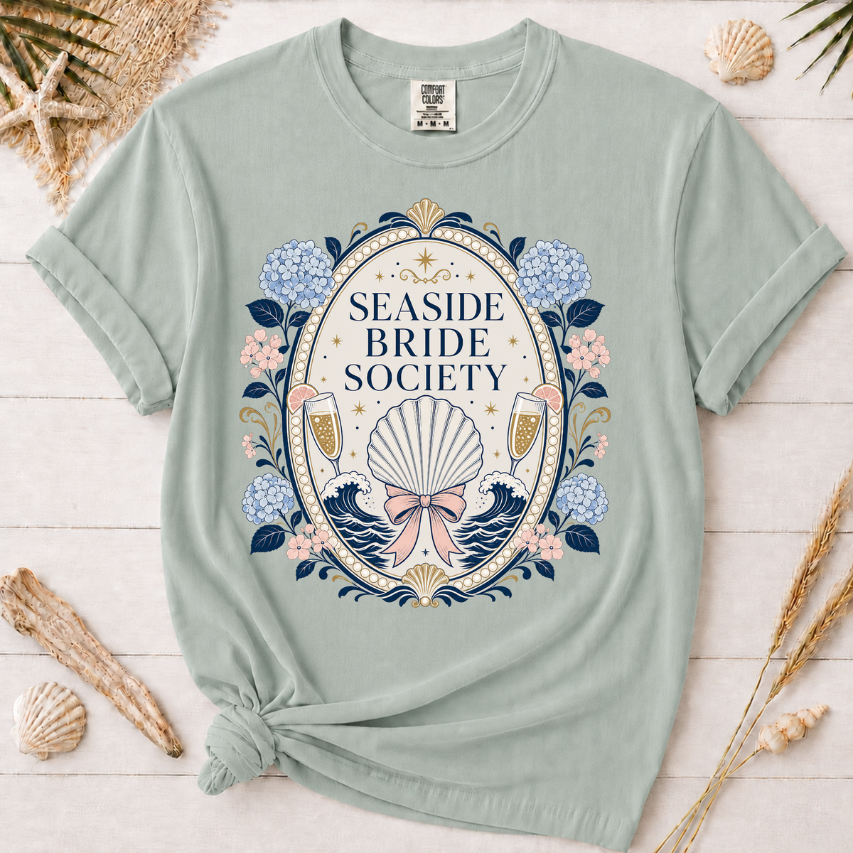 Seaside Bride Society Bachelorette Graphic Tee