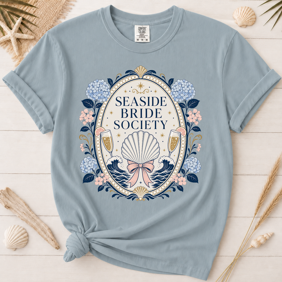 Seaside Bride Society Bachelorette Graphic Tee