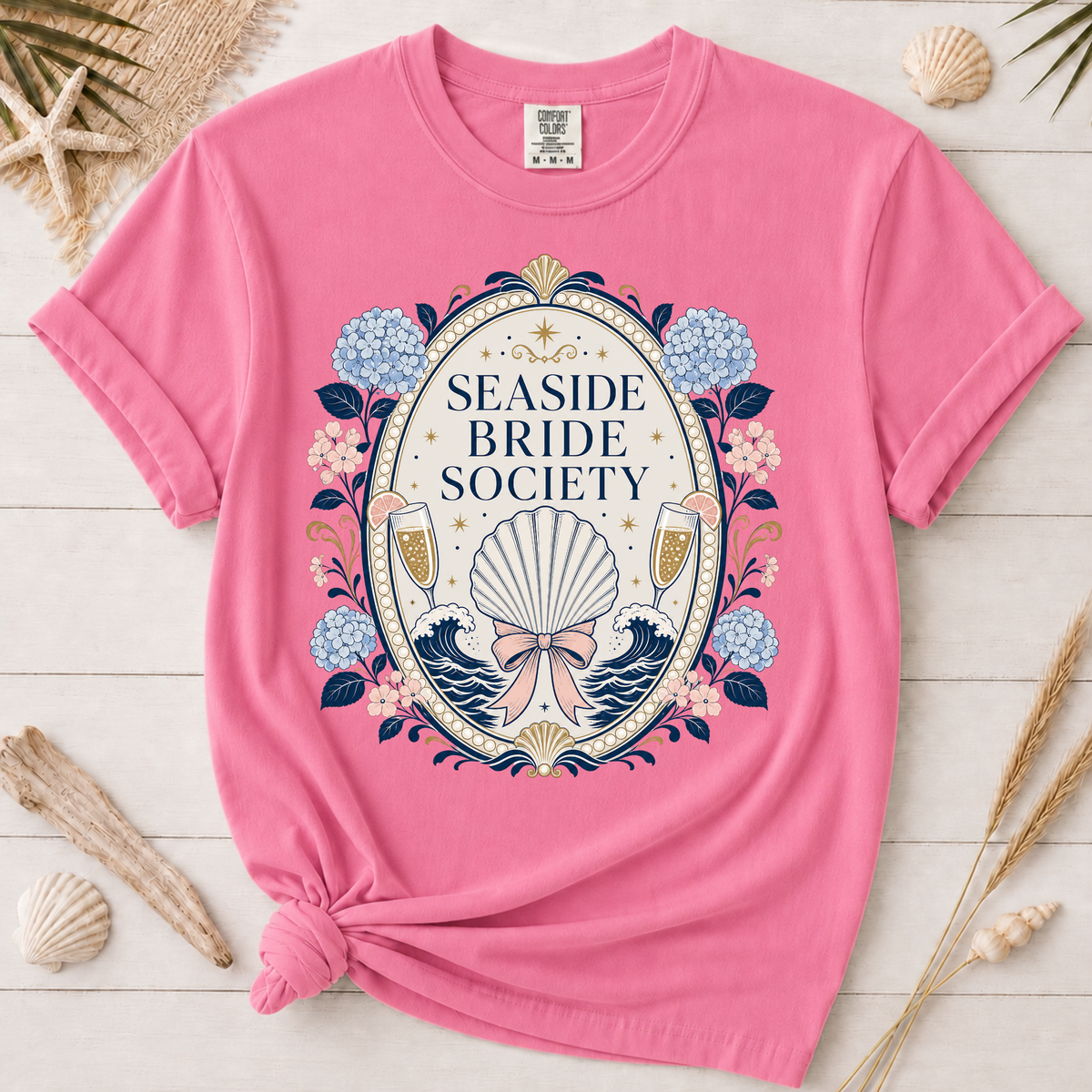 Seaside Bride Society Bachelorette Graphic Tee