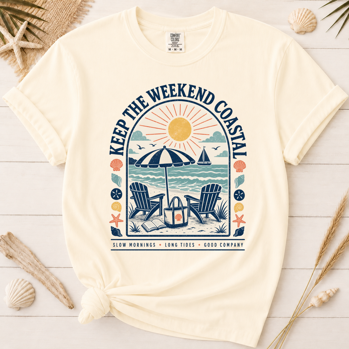 Keep the Weekend Coastal Beach Life Graphic Tee