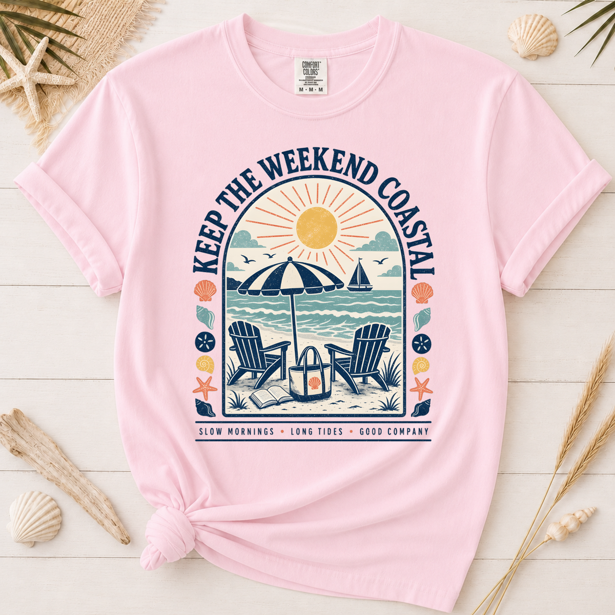 Keep the Weekend Coastal Beach Life Graphic Tee