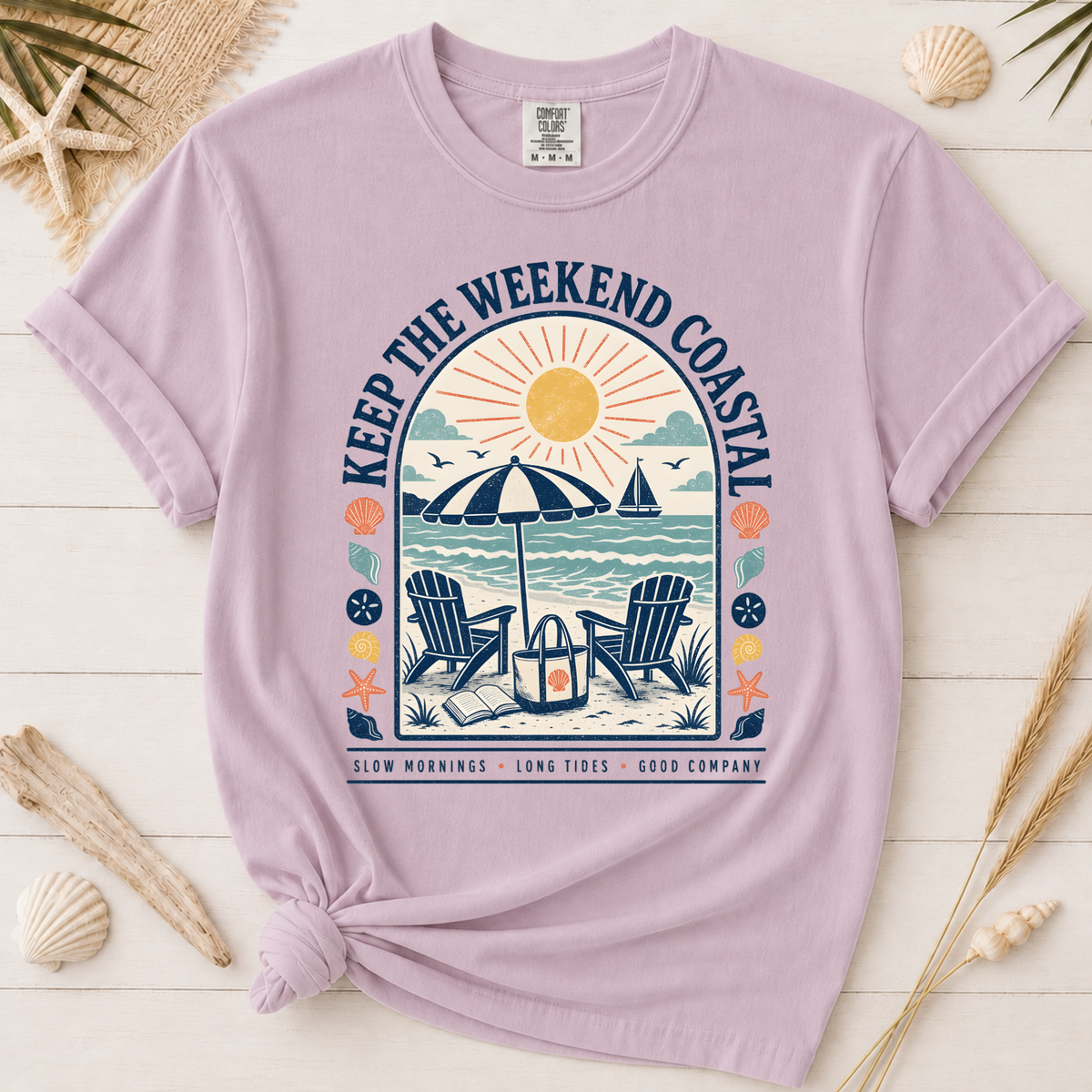 Keep the Weekend Coastal Beach Life Graphic Tee
