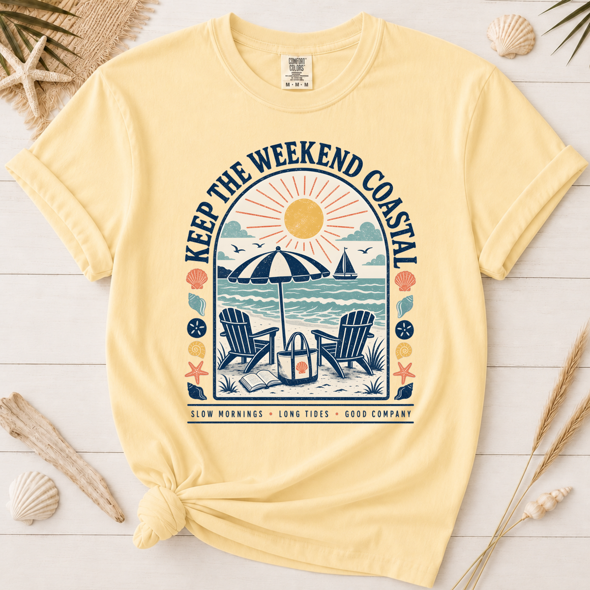 Keep the Weekend Coastal Beach Life Graphic Tee