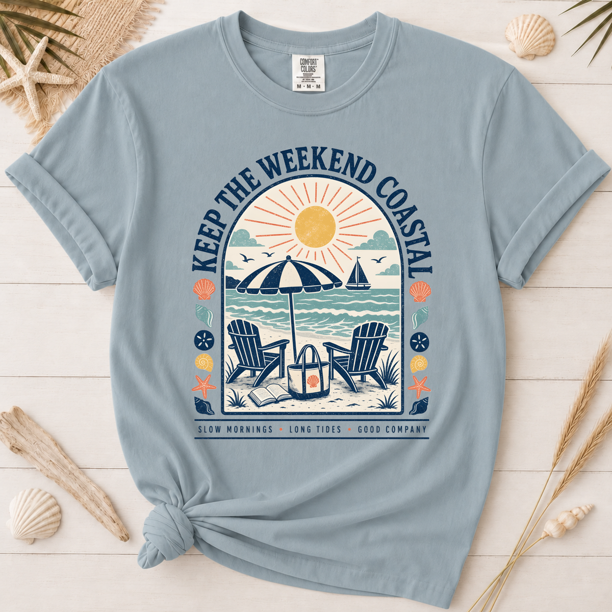 Keep the Weekend Coastal Beach Life Graphic Tee