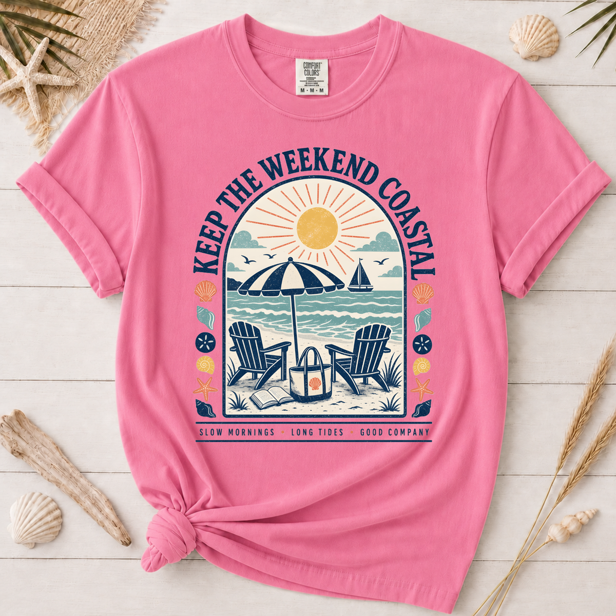 Keep the Weekend Coastal Beach Life Graphic Tee