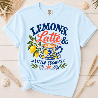 Lemons, Latte & Little Escapes Mediterranean Coffee Graphic Tee