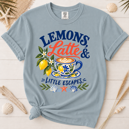 Lemons, Latte & Little Escapes Mediterranean Coffee Graphic Tee