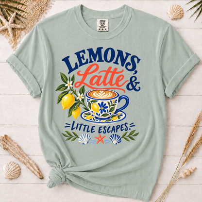 Lemons, Latte & Little Escapes Mediterranean Coffee Graphic Tee