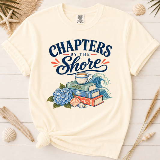 Chapters by the Shore Beach Reading Graphic Tee