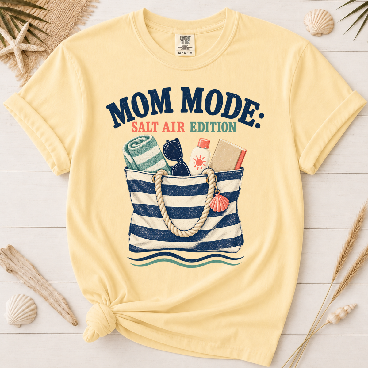 Mom Mode Salt Air Edition Beach Mom Graphic Tee