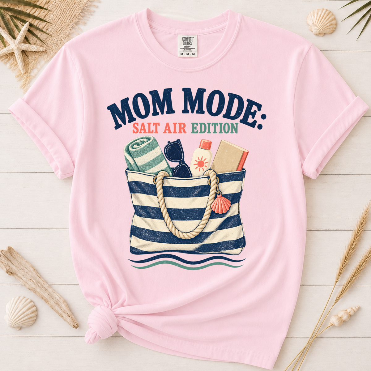 Mom Mode Salt Air Edition Beach Mom Graphic Tee