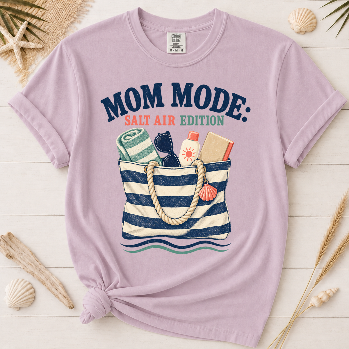Mom Mode Salt Air Edition Beach Mom Graphic Tee