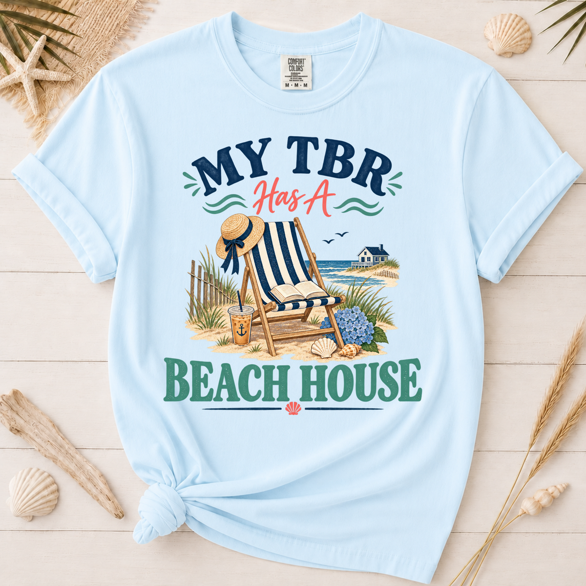 My TBR Has a Beach House Book Lover Graphic Tee